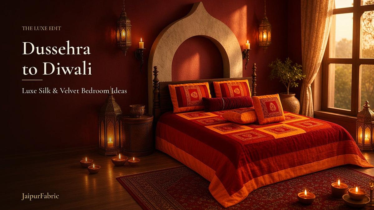 Dussehra to Diwali: Luxe Silk & Velvet Bedroom Ideas