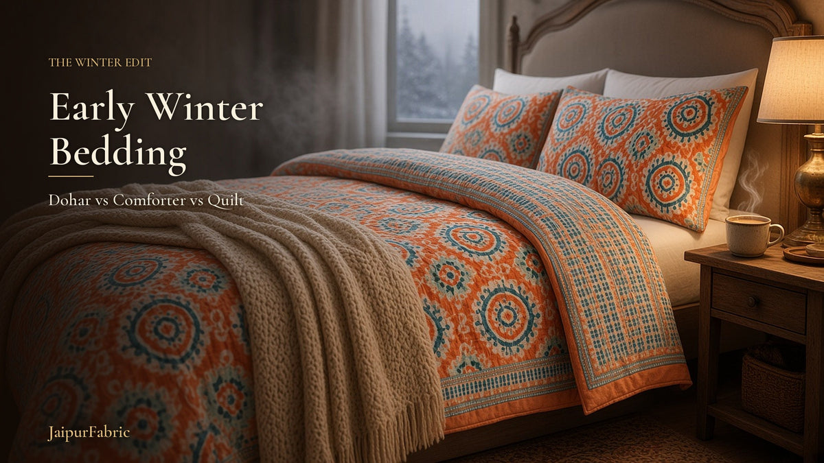 Early Winter Bedding: Dohar vs Comforter vs Quilt