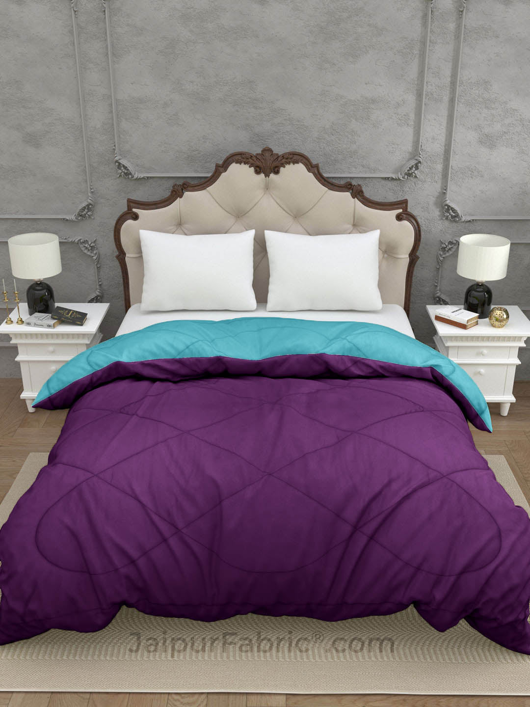Purple Ocean Blue Double Bed Comforter