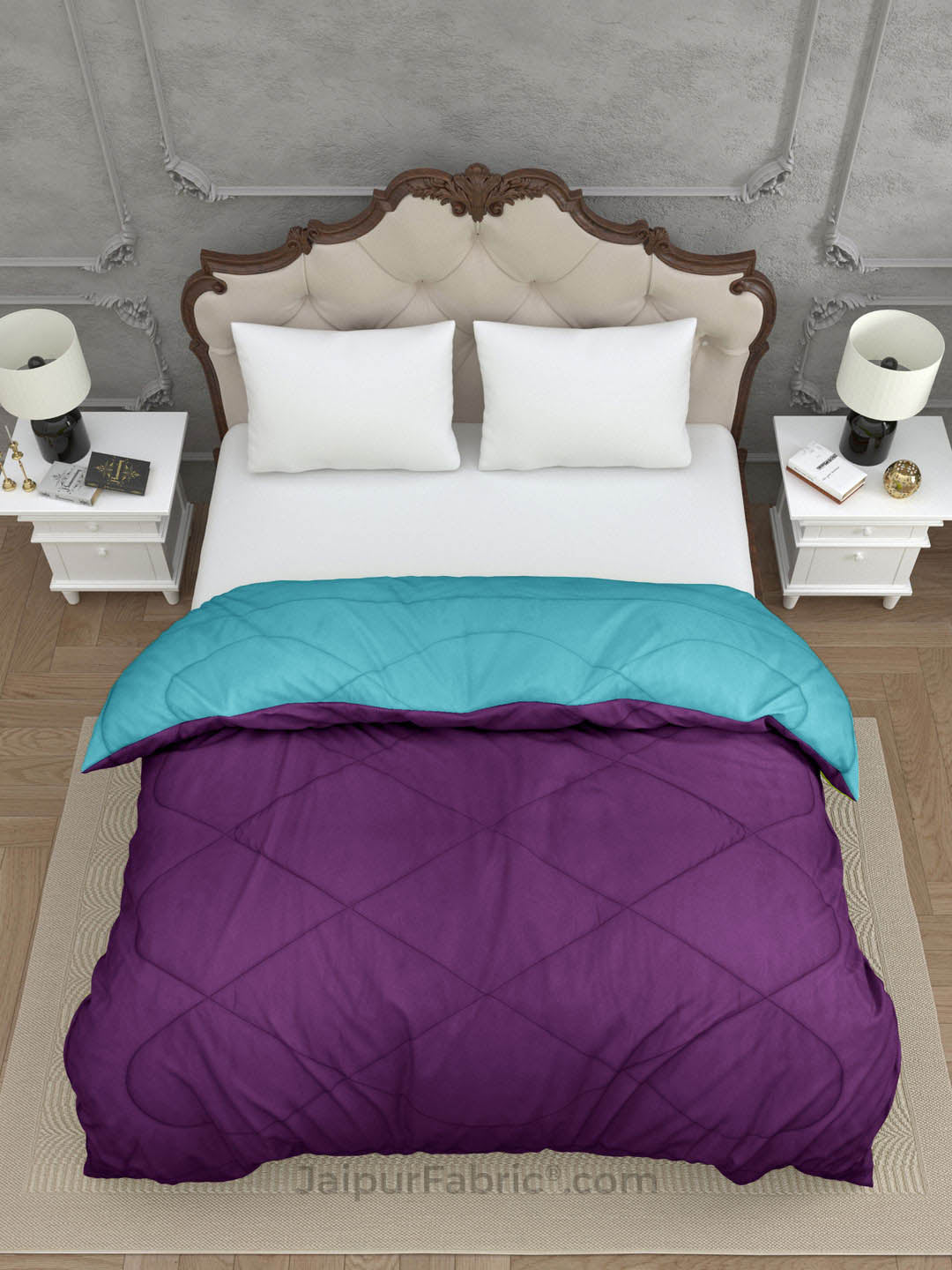 Purple Ocean Blue Double Bed Comforter
