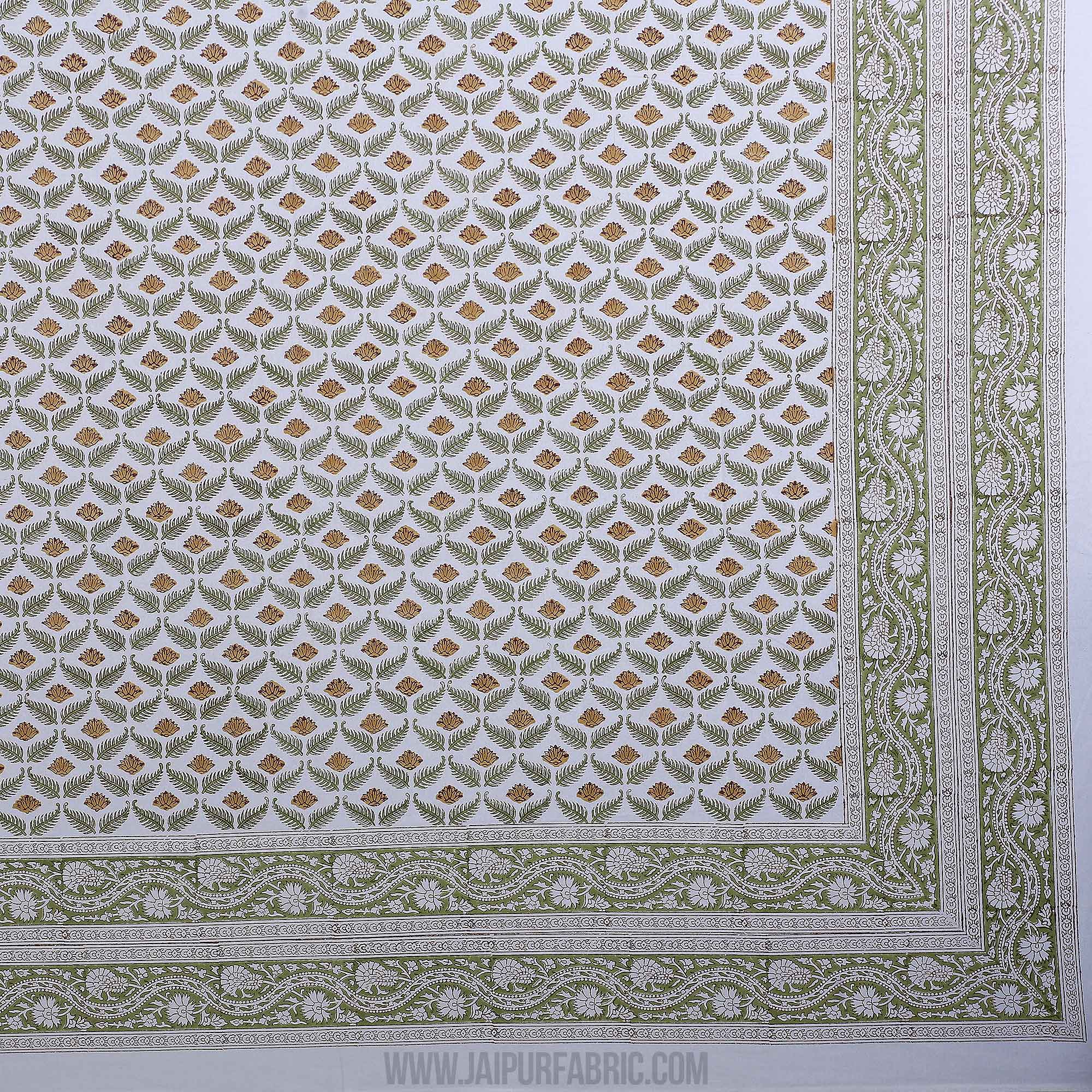 paisley petals green king size bedsheet