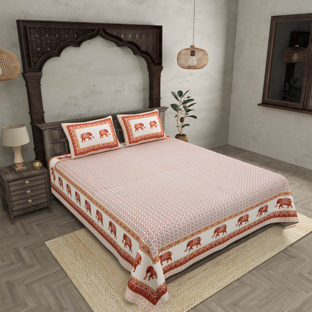 Blockbuster Peach Double Bedsheet