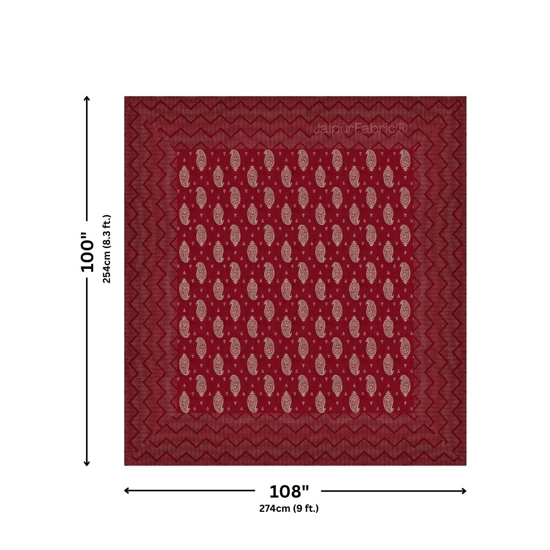Traditional Goldi Maroon King Size BedSheet