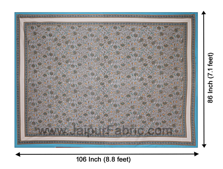 Double bedsheet Gray Artichoke Bale Print