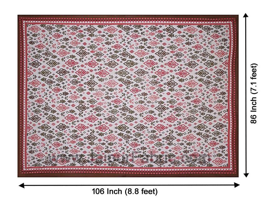 Double bedsheet Brick Seamless Traditional Print
