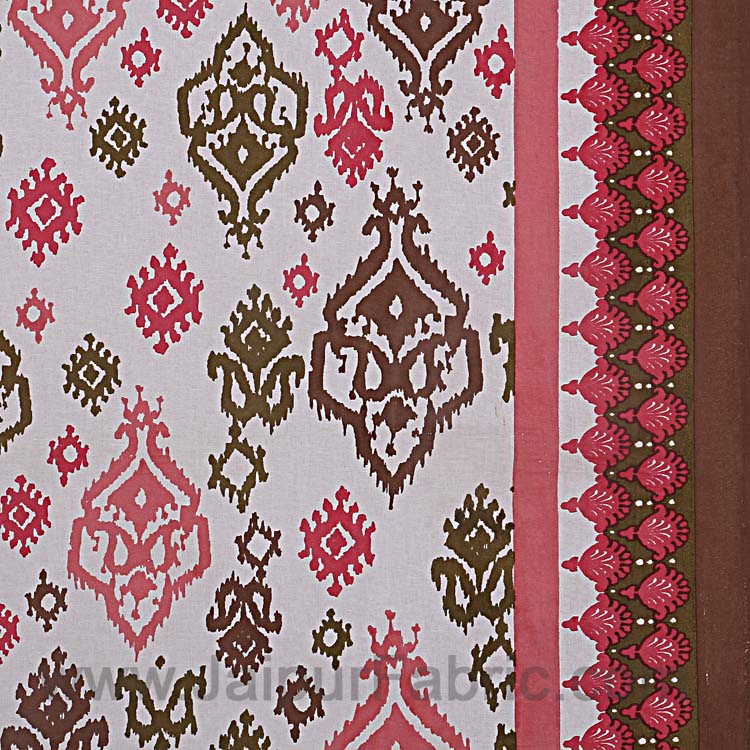 Double bedsheet Brick Seamless Traditional Print