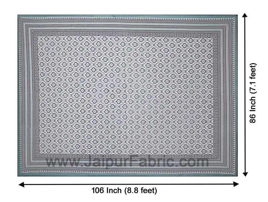 Double bedsheet Light Grey Retro Print