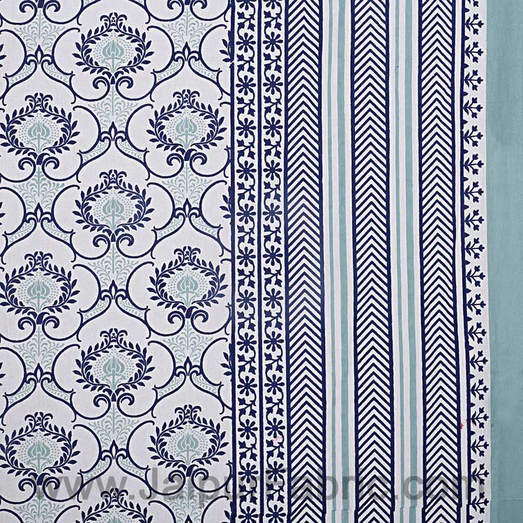 Double bedsheet Light Grey Retro Print