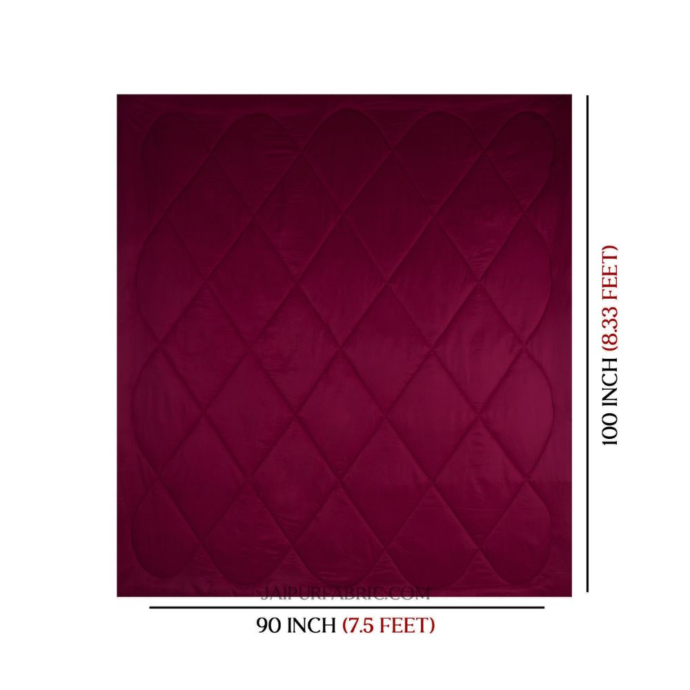 Maroon Light Grey Double Bed Comforter