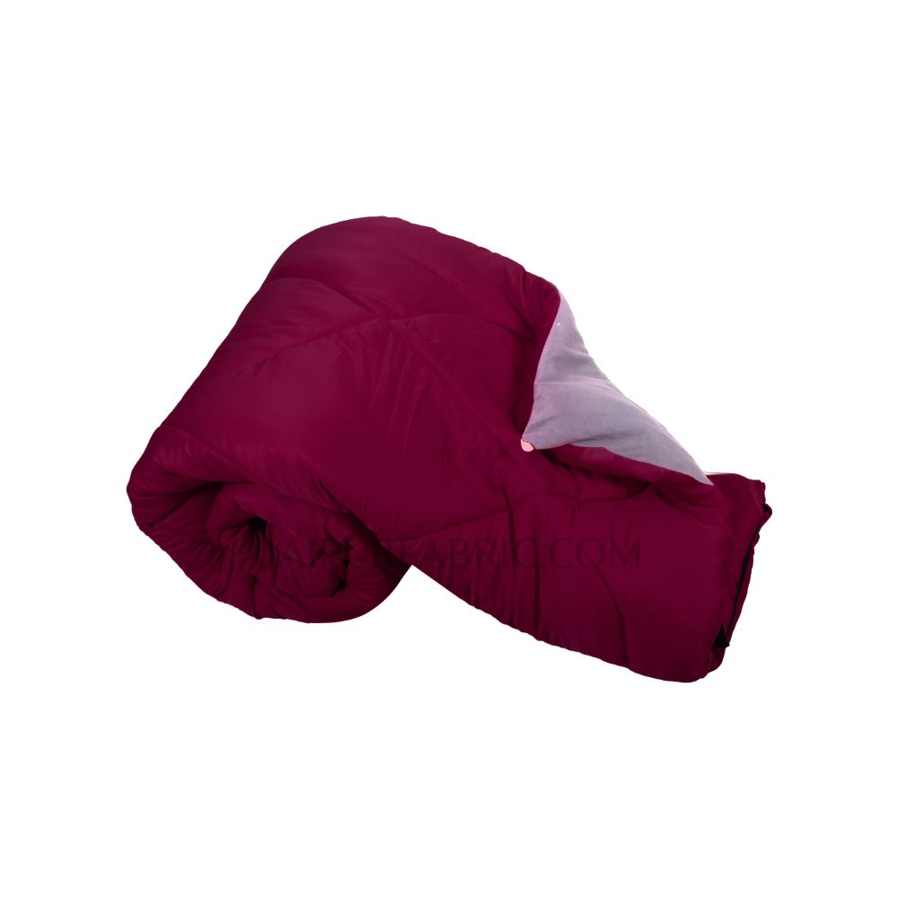 Maroon Light Grey Double Bed Comforter