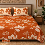 Royal Heritage Dark Double Bed Size Bedsheet