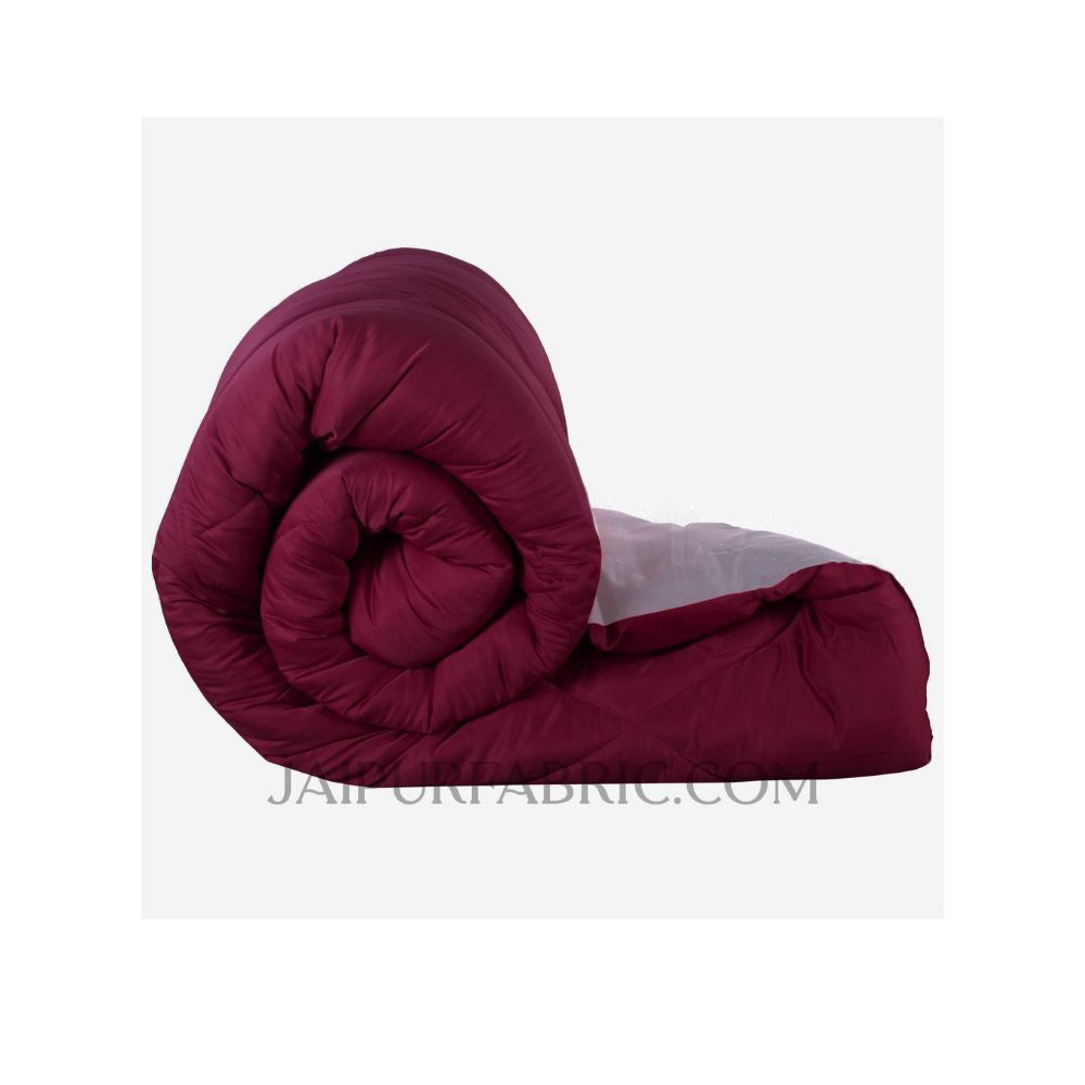 Maroon Light Grey Double Bed Comforter