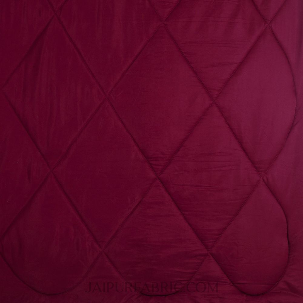 Maroon Light Grey Double Bed Comforter