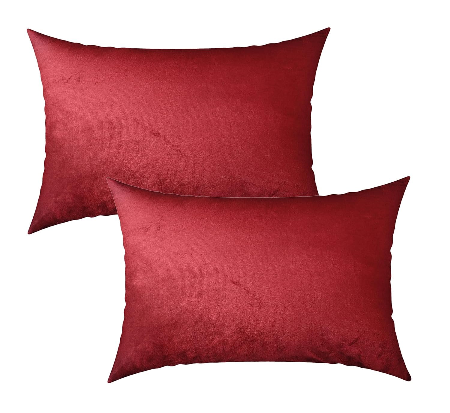Wine Red Super Soft Velvet Double Bedsheet with Matching Pillow Covers