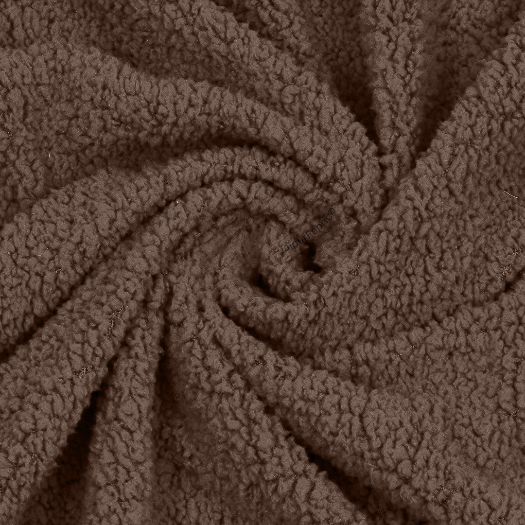 Velvet Plush Mocha Brown Double Bed Blanket layered with Ultra-Soft Sherpa Fabric