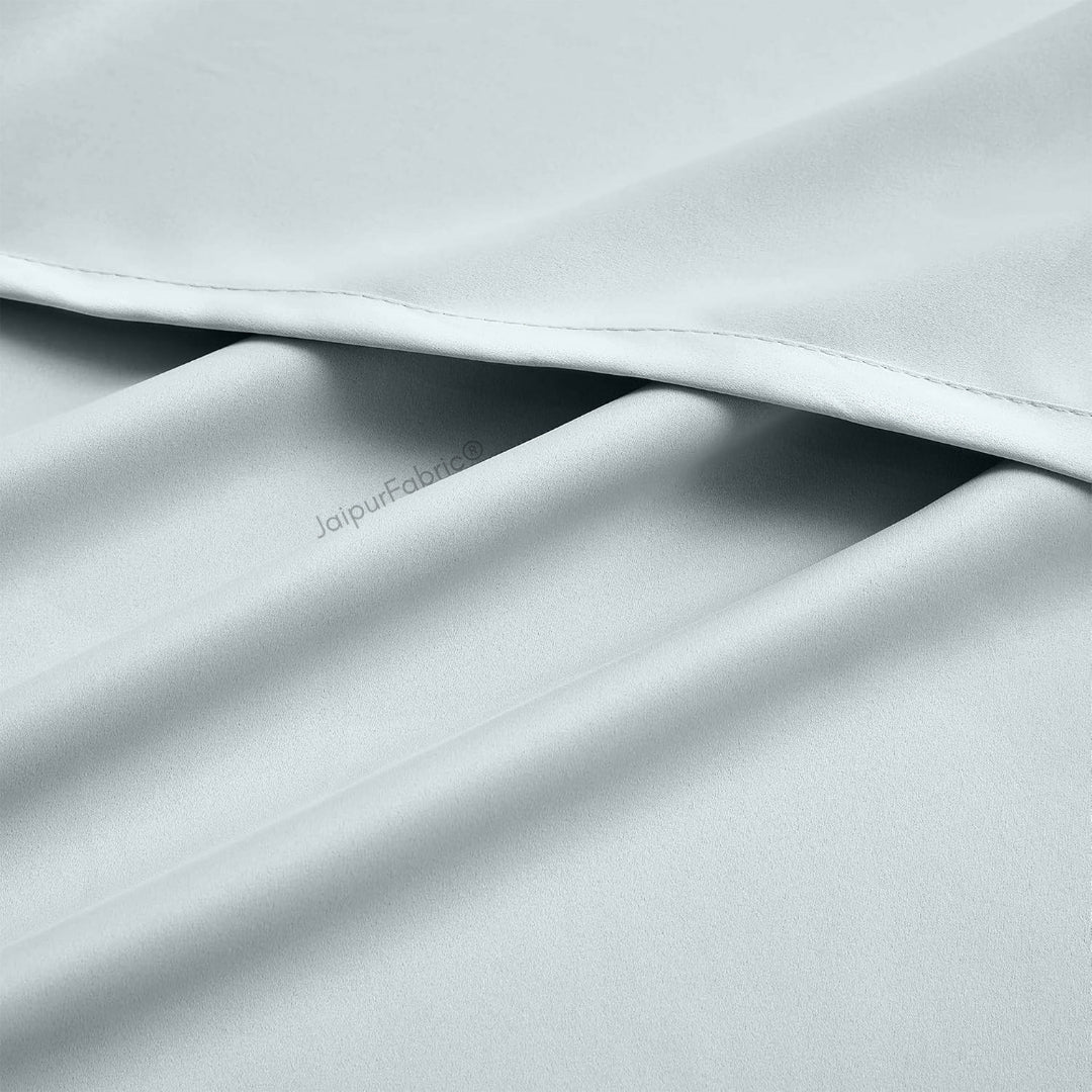 Ice Blue Solid Blackout Curtains (Pack of 2)