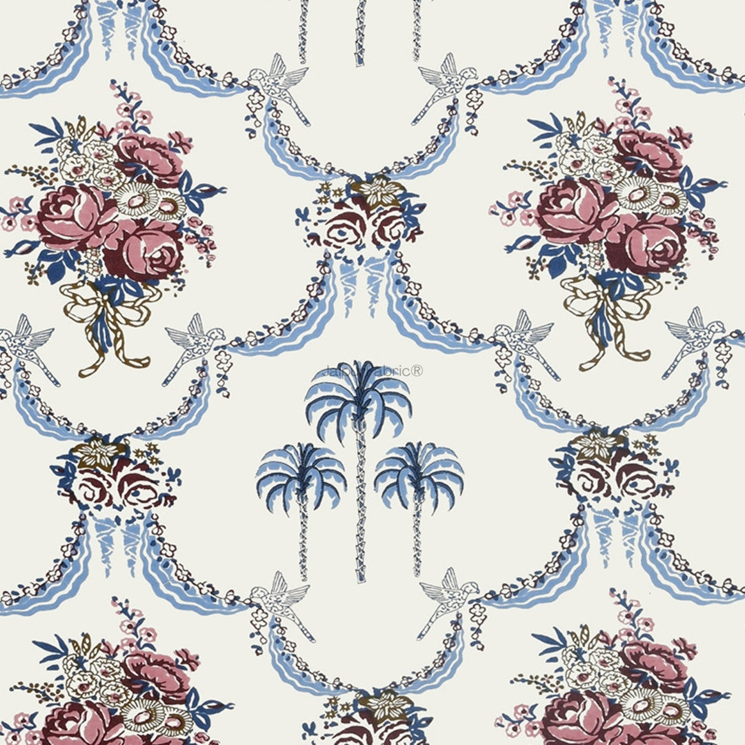 Blue Pottery Timeless Imprints 100% Cotton Block Printed Curtains Urban Jaipur (Pack of 2)