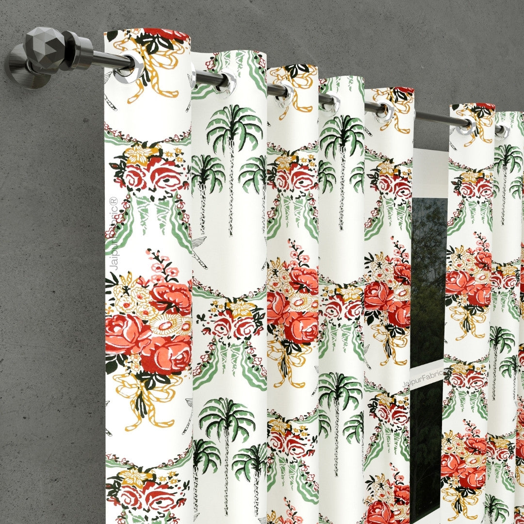 Printroots Classic Hand Block Printed Cotton Curtains India Blocks (Pack of 2)