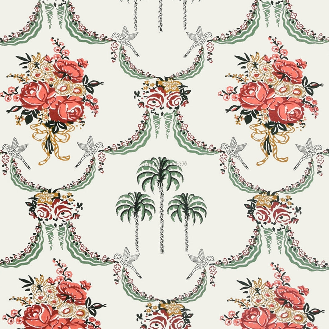 Printroots Classic Hand Block Printed Cotton Curtains India Blocks (Pack of 2)