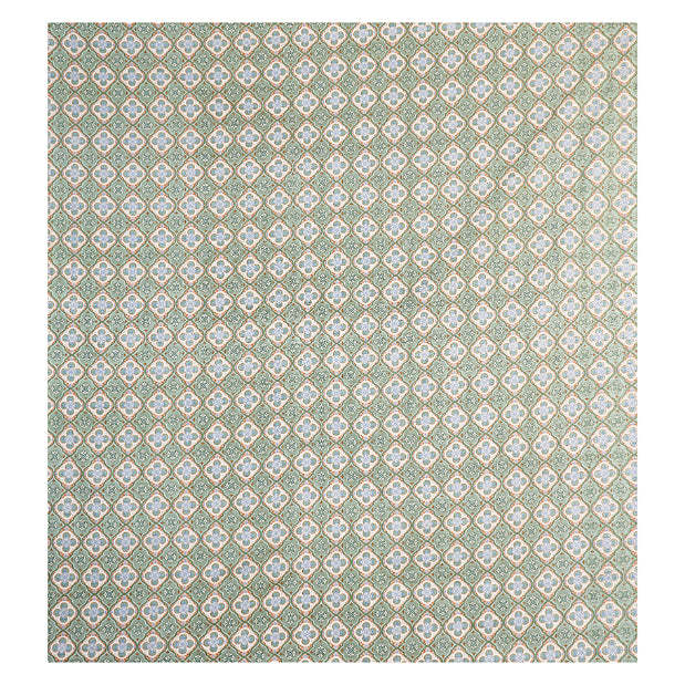 Azure Coastal Grid Double Bedsheet