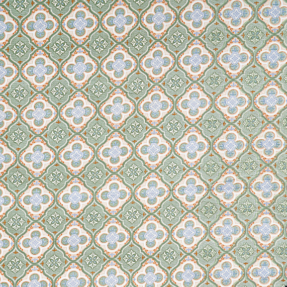 Azure Coastal Grid Double Bedsheet