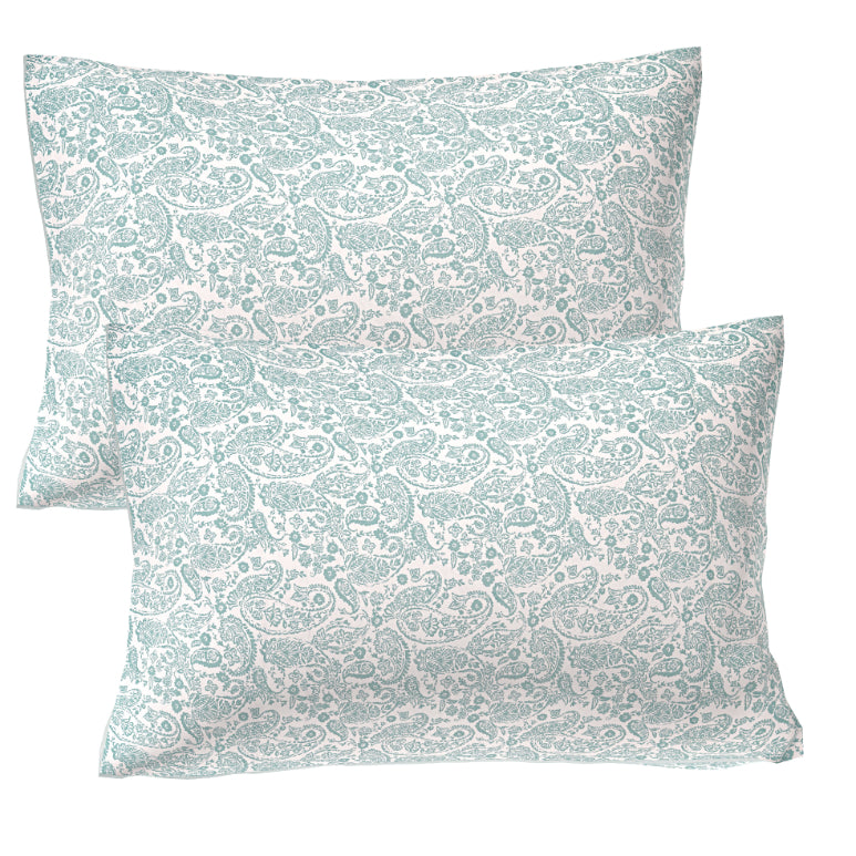 Menthol Ornate Chiffon Double Bedsheet