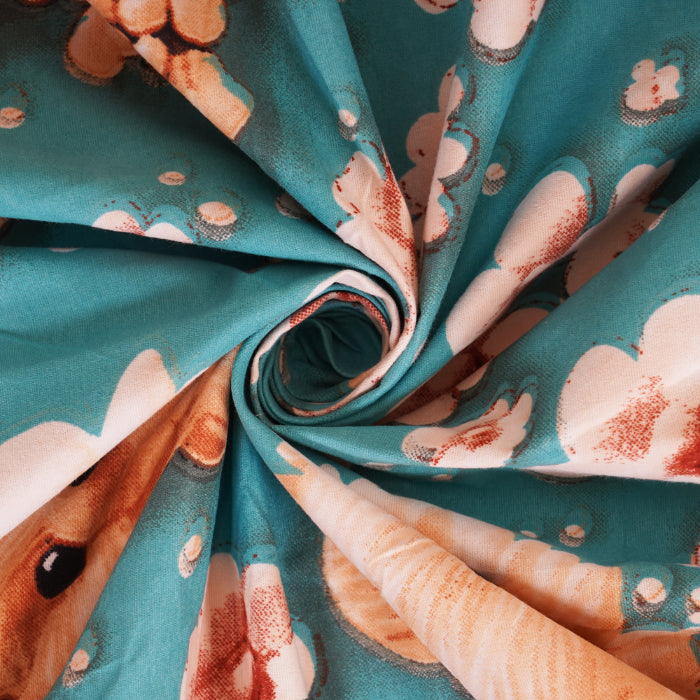 Canine Canine Gardenia Double Bedsheet