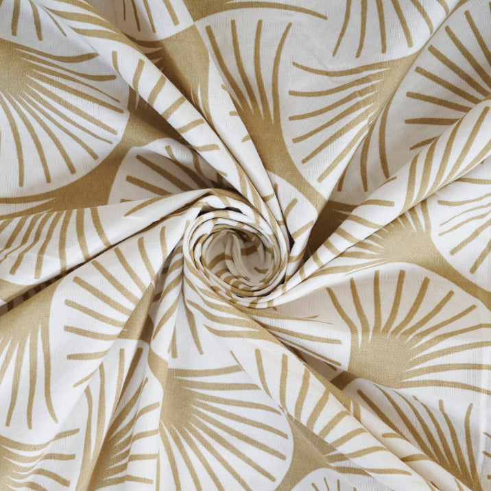 Toffee Nautilus Spiral Double Bedsheet