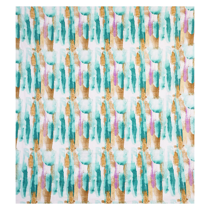 Aquamarine Painted Vista Double Bedsheet