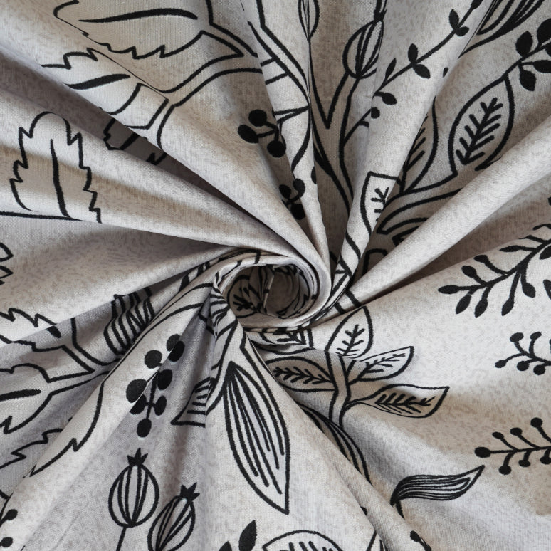 Ink Twilight Flora Double Bedsheet