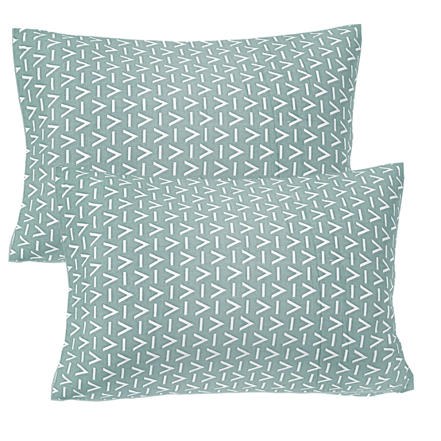 Arctic Blue V-Pattern Double Bedsheet