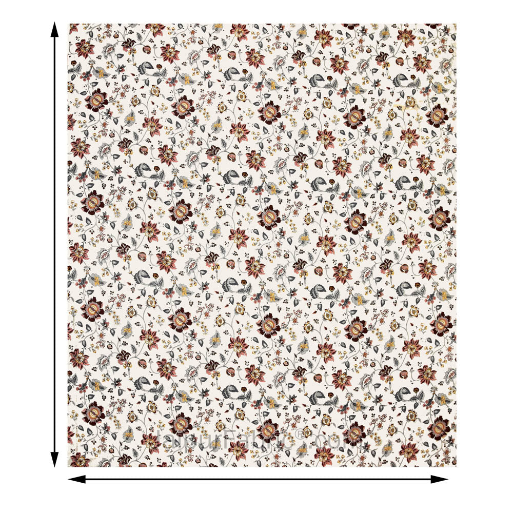 Pure Cotton 240 TC Double bedsheet in reddish floral pattern
