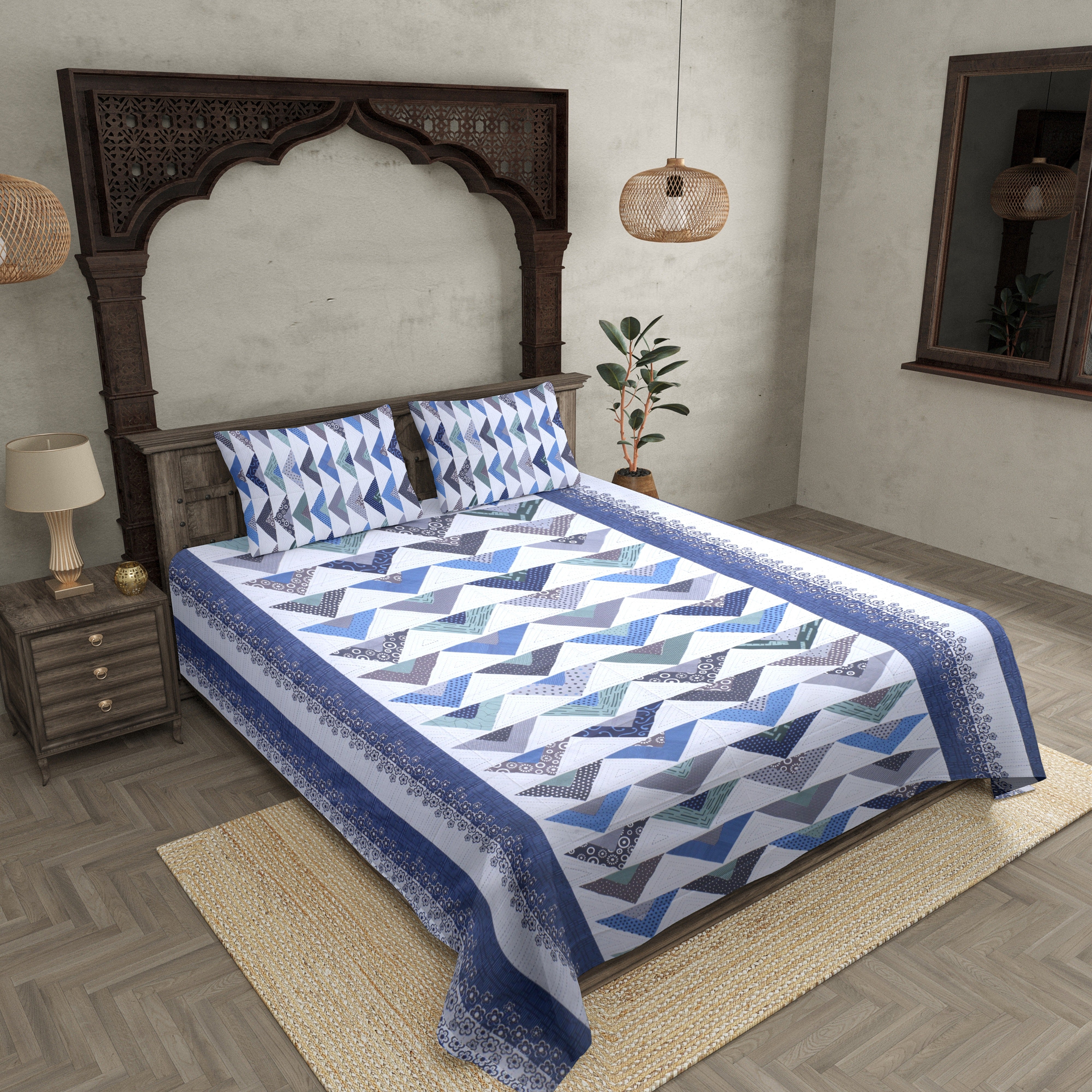 Keep it Up Blue Double Bedsheet