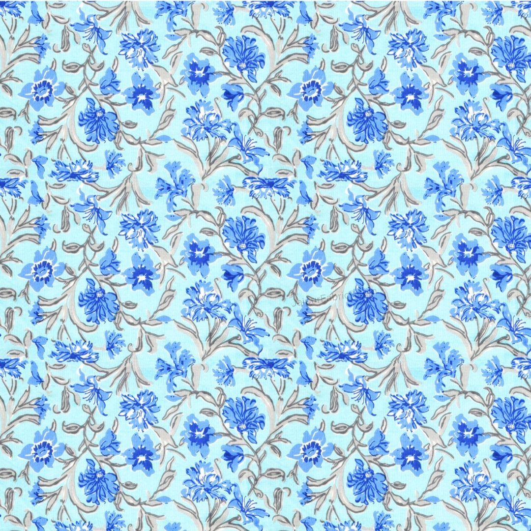 Pure Cotton Double Bed Dohar Anokhi Print – Neelkamal Bloom Blue