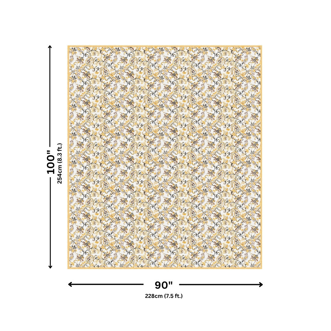 The Golden Paisley Reversible Double Bed Dohar