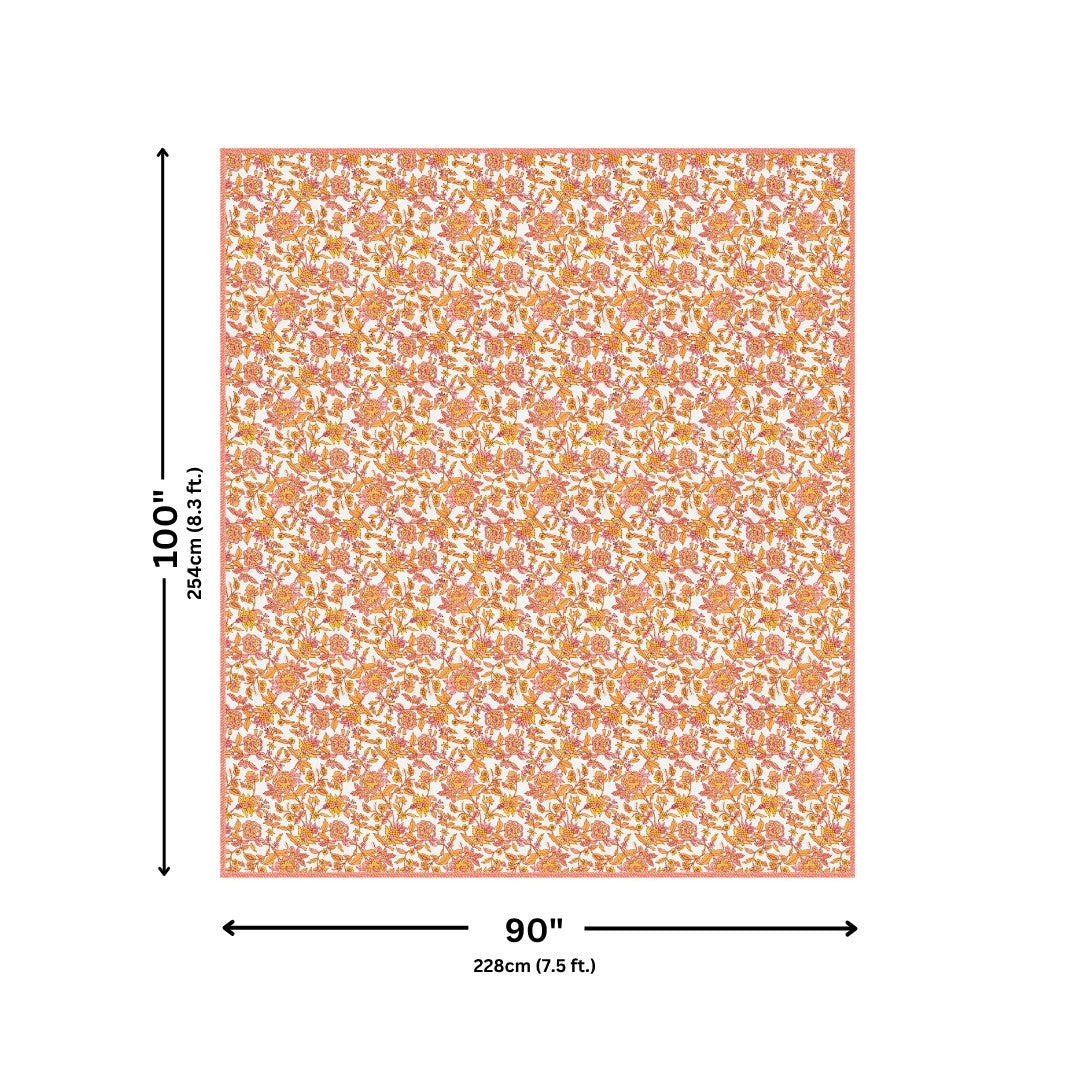 The Peach Blossom Reversible Double Bed Dohar