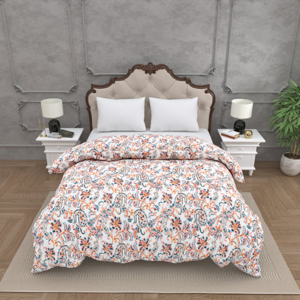 Dusty Rose Elegance Double Bed Reversible Quilt Comforter