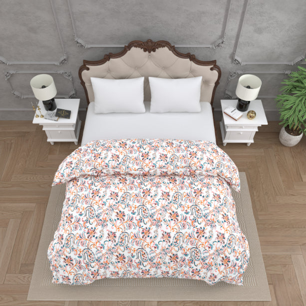 Dusty Rose Elegance Double Bed Reversible Quilt Comforter