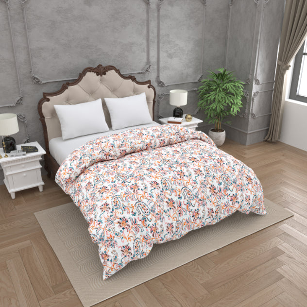 Dusty Rose Elegance Double Bed Reversible Quilt Comforter