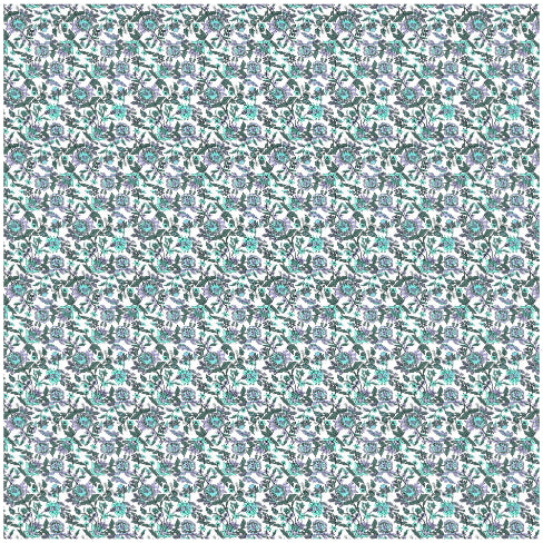 Cool Tone Purple & Teal Floral Print Double Bed Reversible Quilt Comforter