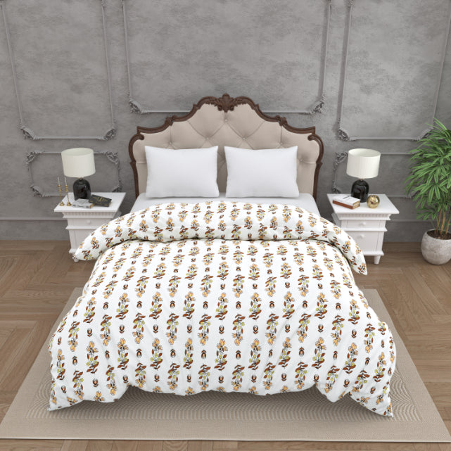 Minimal Rust Buta Reversible Comforter Double Bed Reversible Quilt Comforter