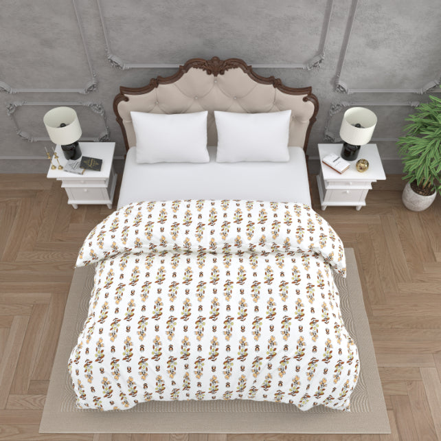 Minimal Rust Buta Reversible Comforter Double Bed Reversible Quilt Comforter