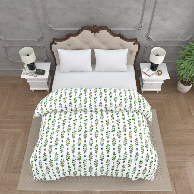 Fresh Mint & Teal Double Bed Reversible Quilt Comforter