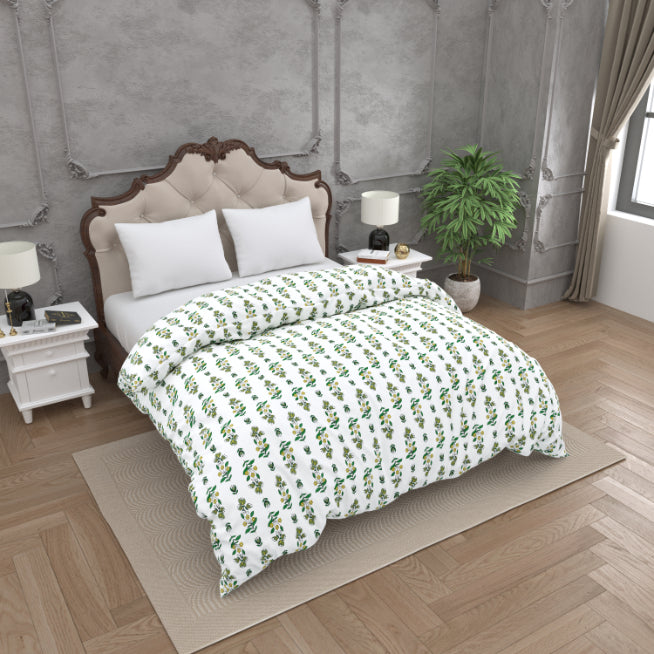 Fresh Mint & Teal Double Bed Reversible Quilt Comforter