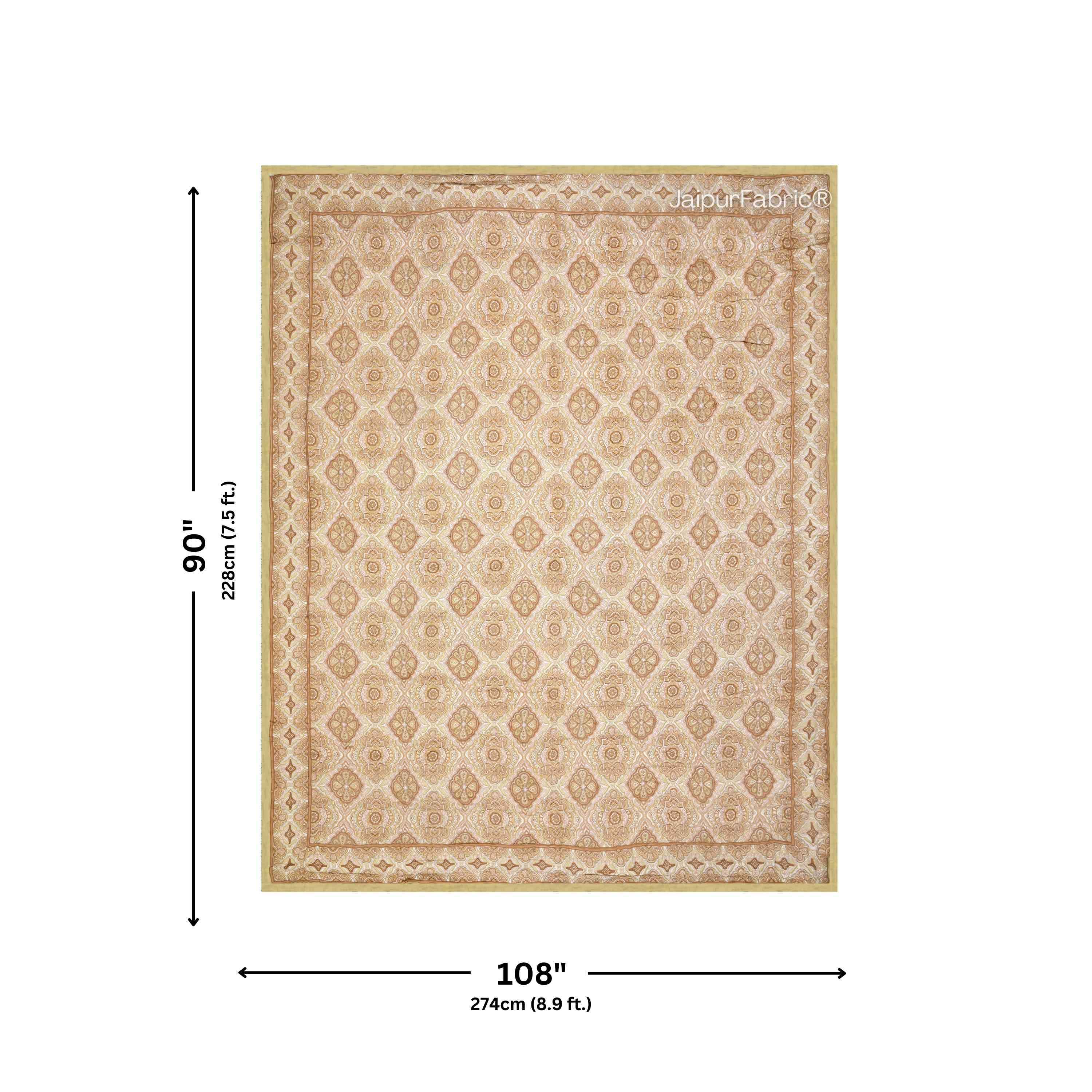 Reversible Quilt Rajai with Golden Corn Dual-Design Print for Stylish Bedrooms