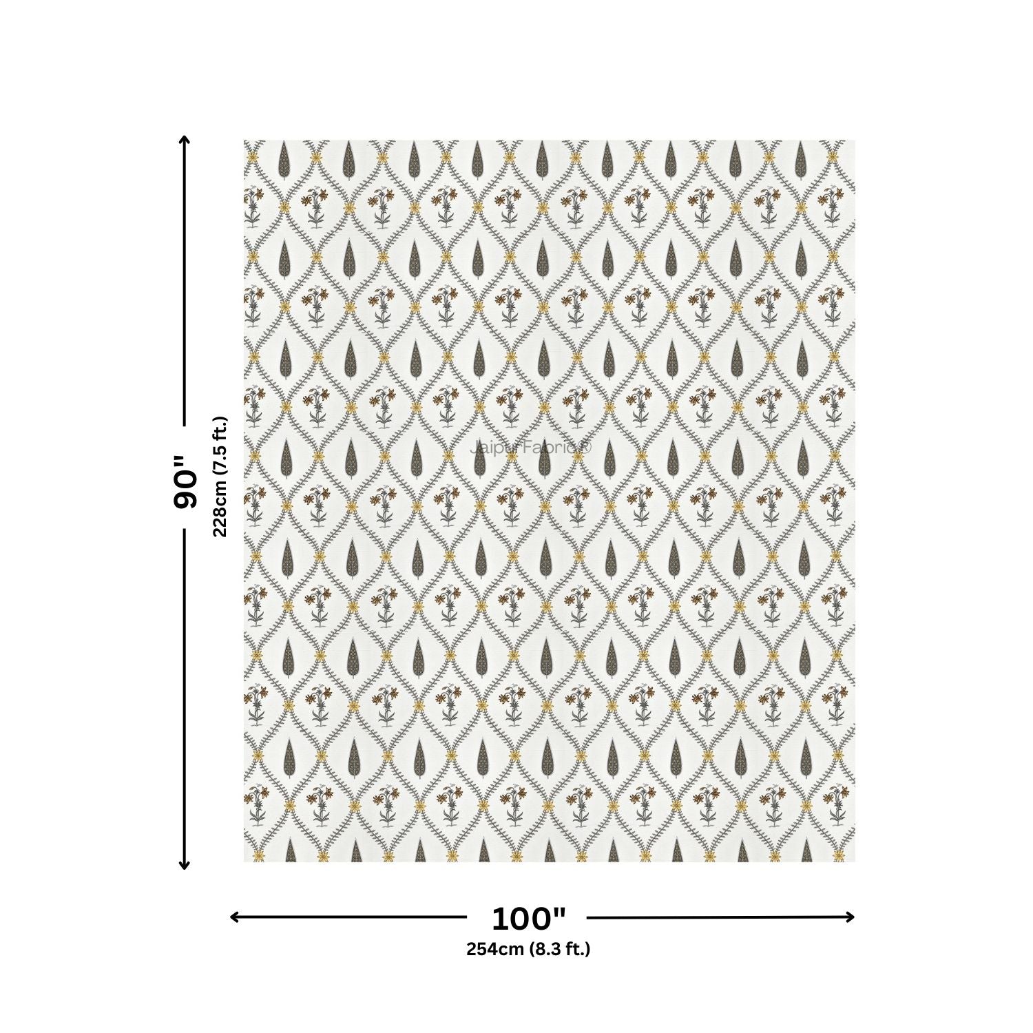 Beautiful Yellow & Grey Pookalam Floral Symphony Rihaa Handblock Printed Double Bed Comforter