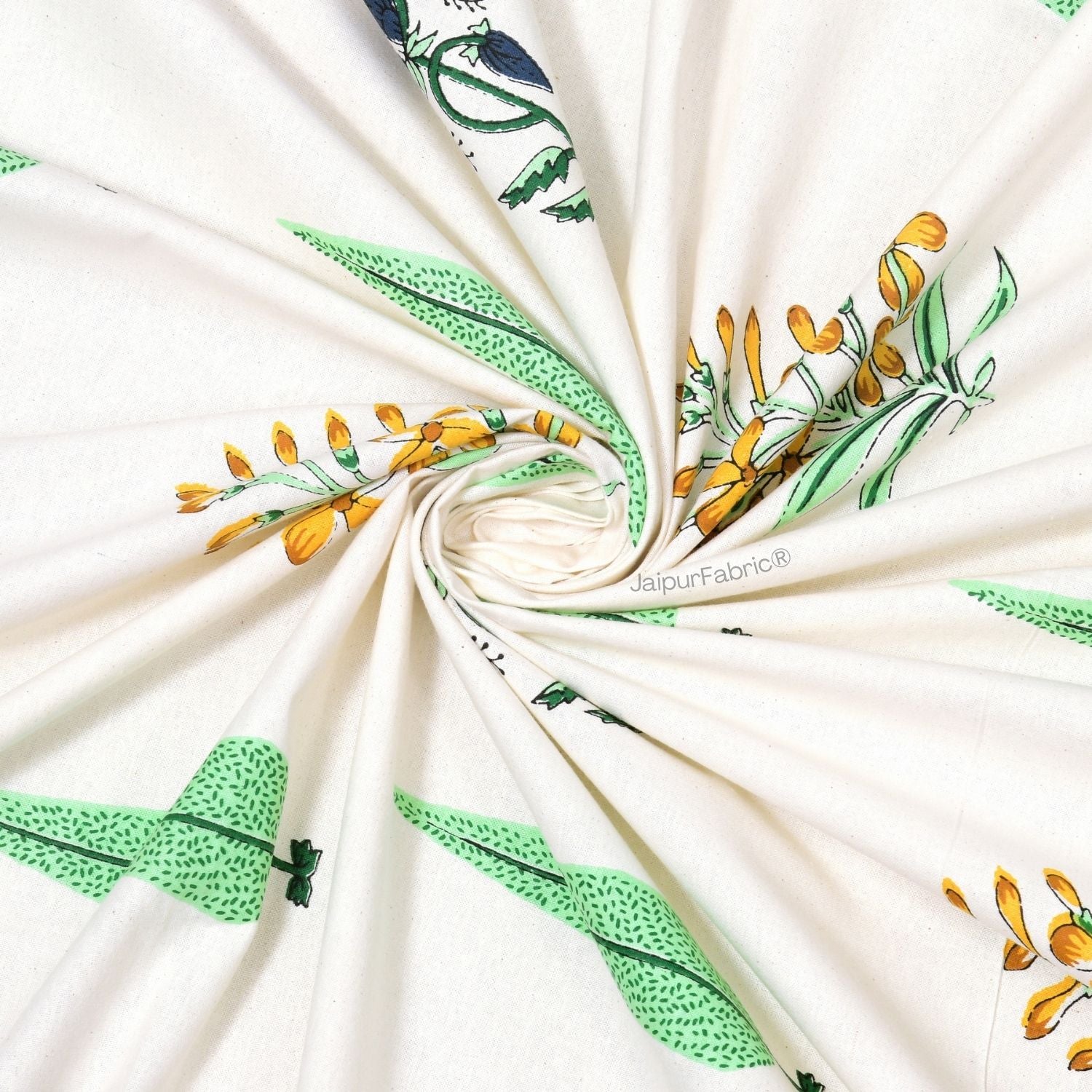 Vintage Flora Hand Block 100% Cotton Premium Double Bed Comforter