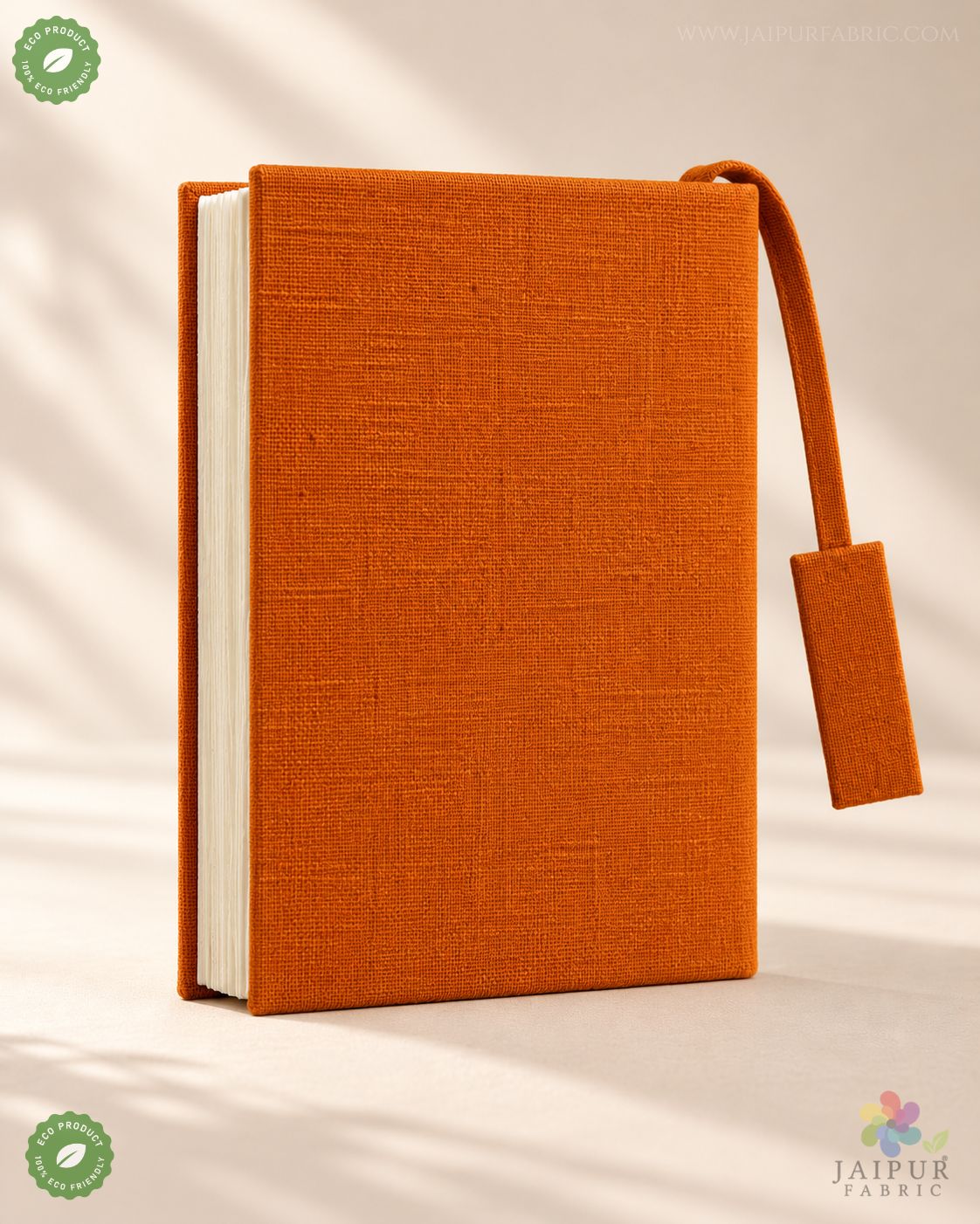 Terracotta Bloom Journal – Handcrafted Upcycled Fabric Diary