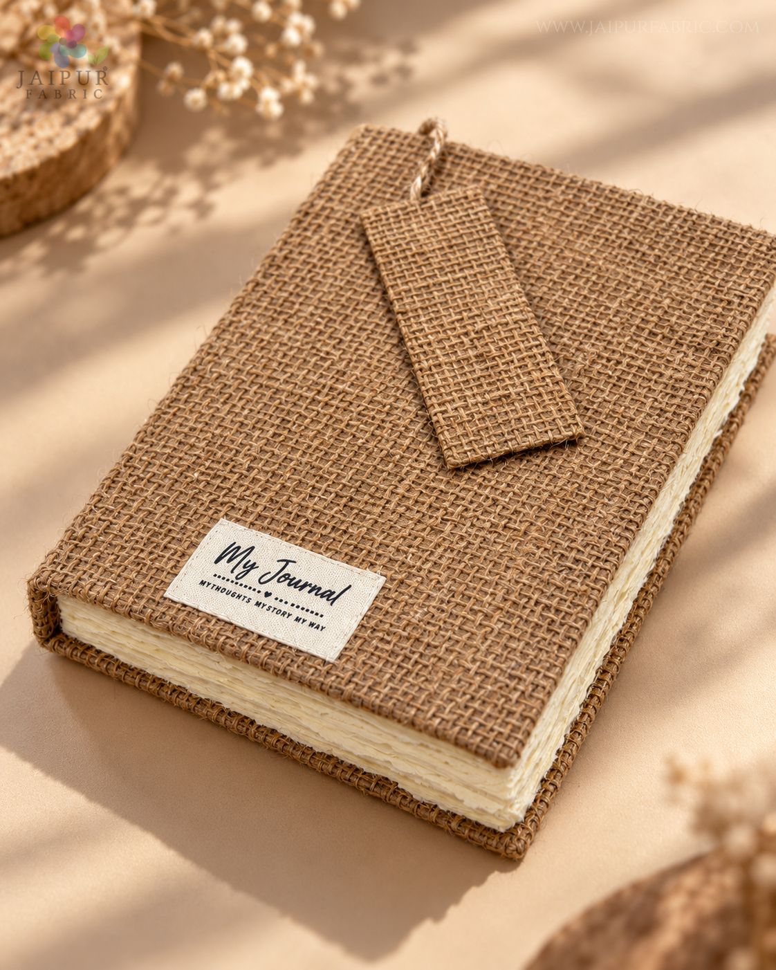 Natural Weave Journal – Handcrafted Upcycled Fabric Diary