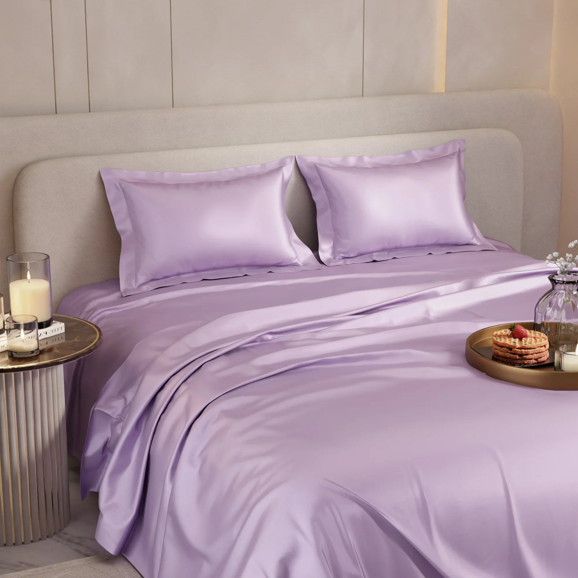 Lilac Affair Flat Bedsheet Set